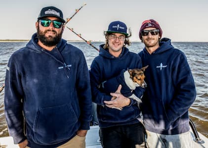 Shackleton and some of the cast of Wicked Tuna